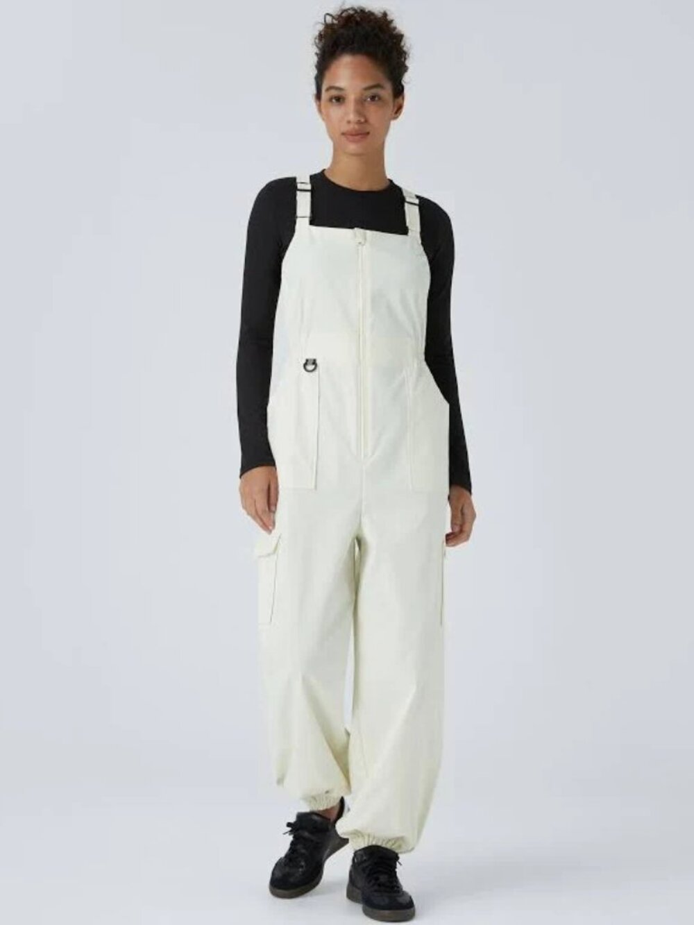 Halara Water Repellent Cargo Overall Dress Oak White XL NWT